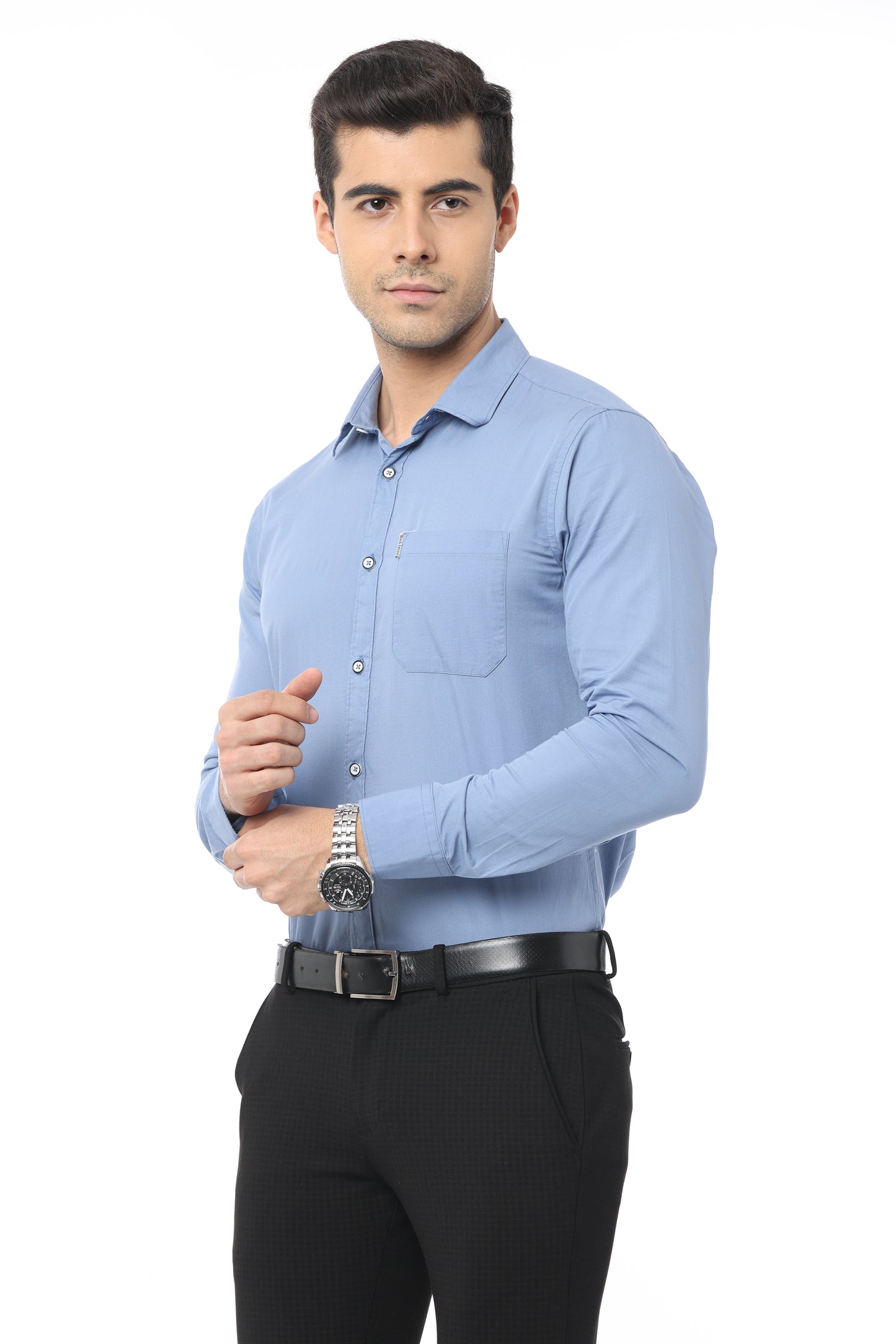 Light Blue Slim Fit Full Sleeve Shirt