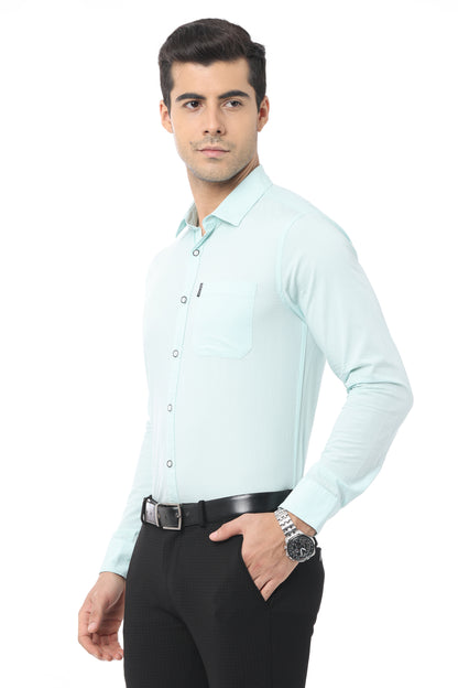 Light Green Slim Fit Full Sleeve Shirt