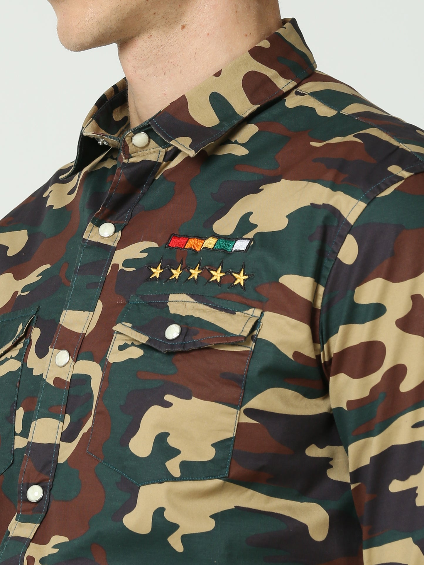 Army Print Lycra Shirt