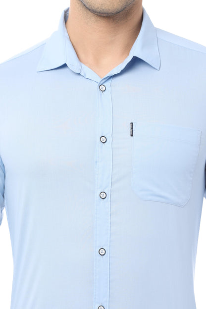 Blue Slim Fit Full Sleeve Shirt