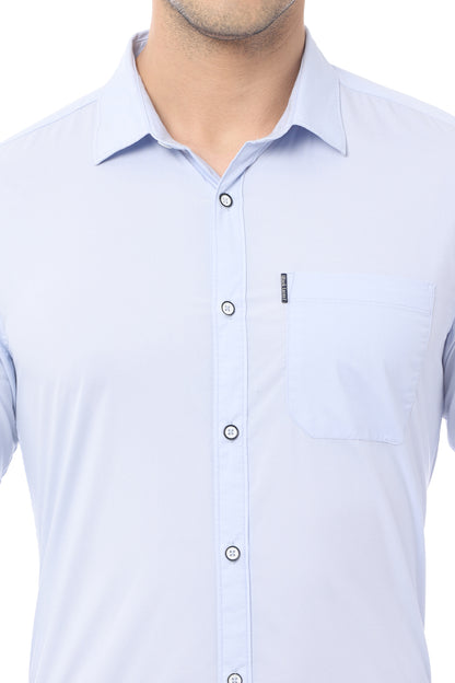 White Slim Fit Full Sleeve Shirt