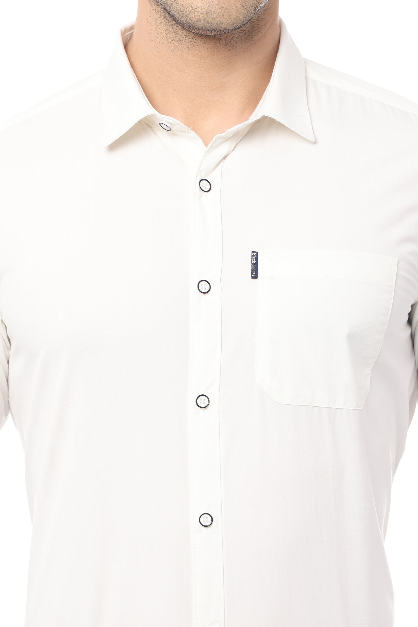 White Slim Fit Full Sleeve Shirt