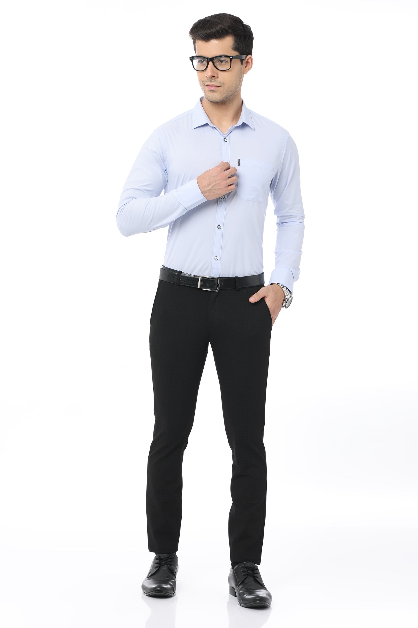 White Slim Fit Full Sleeve Shirt