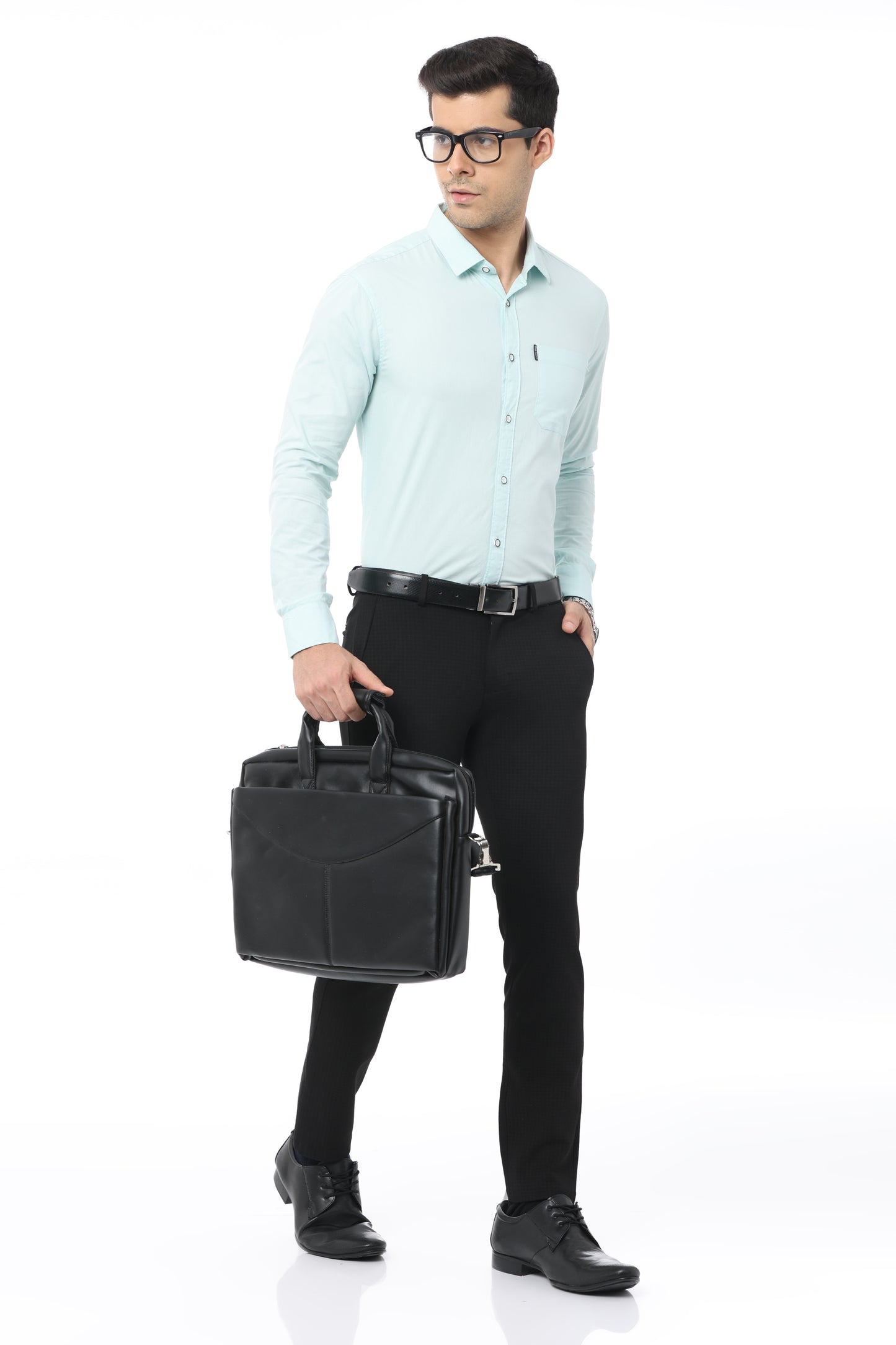 Light Green Slim Fit Full Sleeve Shirt