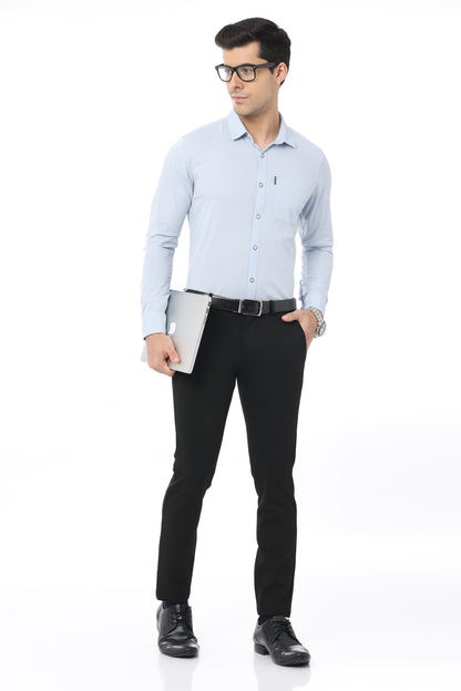 Light Blue Slim Fit Full Sleeve Shirt