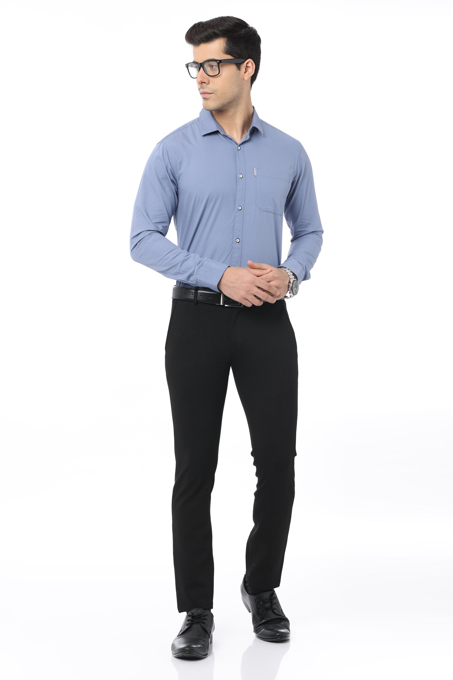 Light Blue Slim Fit Full Sleeve Shirt