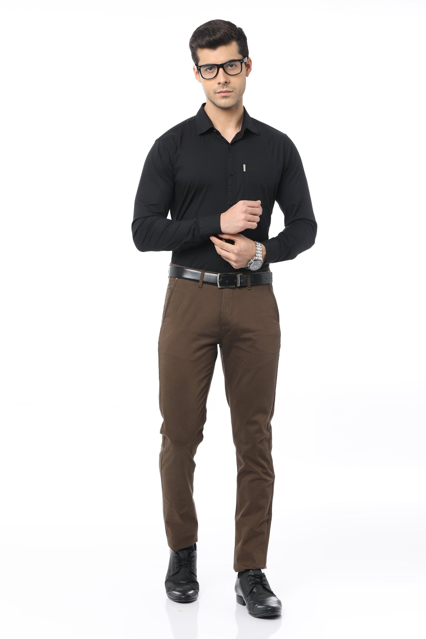 Black Slim Fit Full Sleeve Shirt