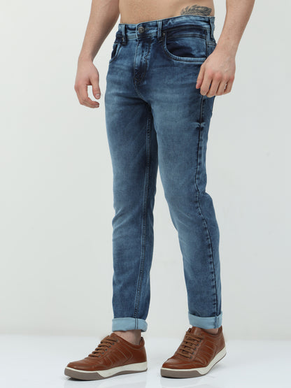 Men's Blue Washed Denim Pant