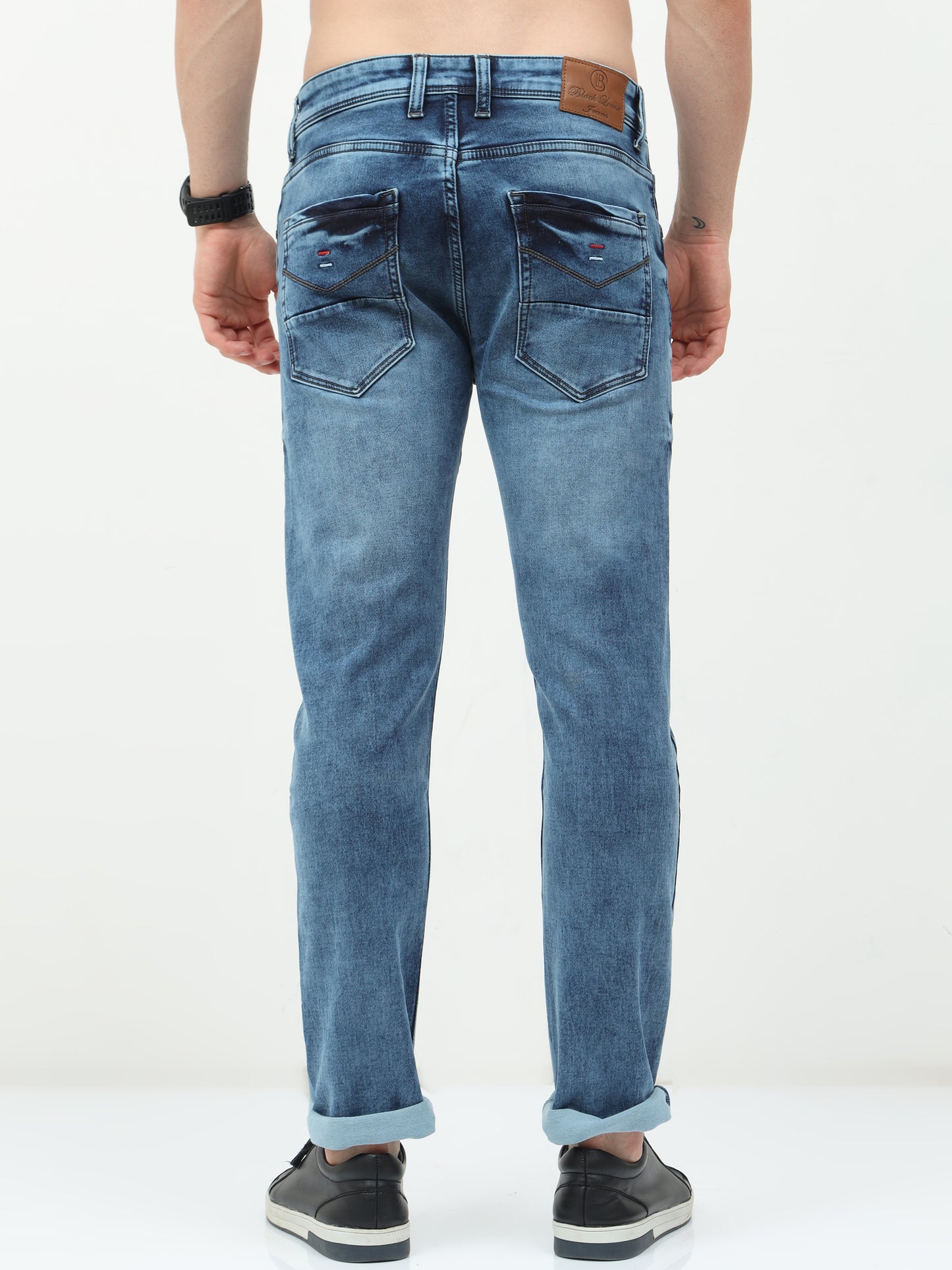 Men's Light Blue Shaded Denim Pant