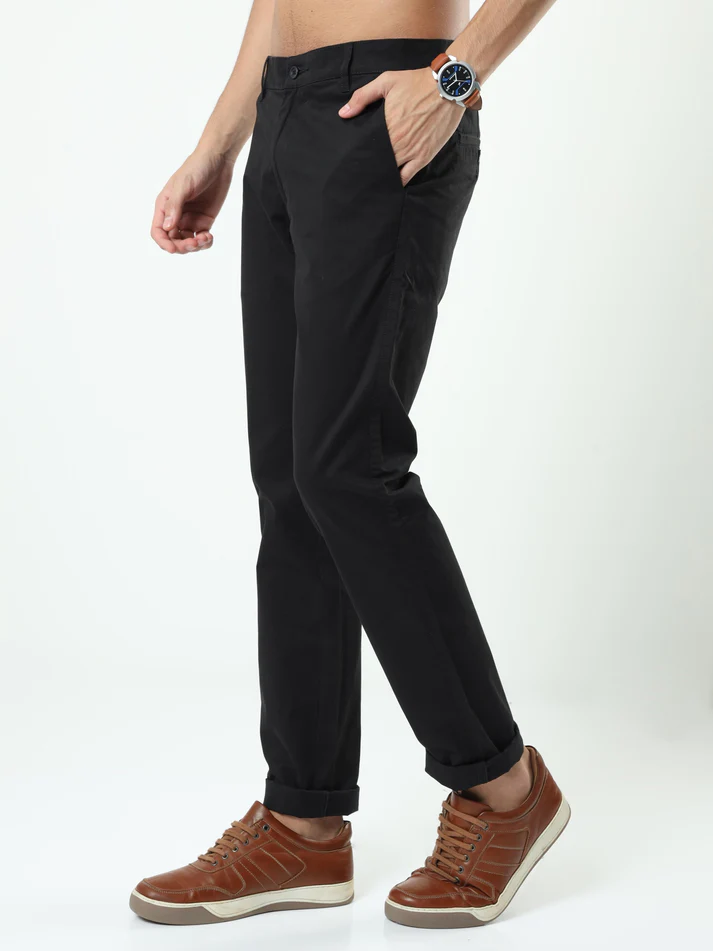 black cotton trousers